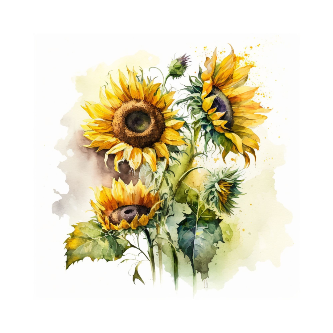 Анонс. Мастер-класс по акварельной живописи «Букет подсолнухов»