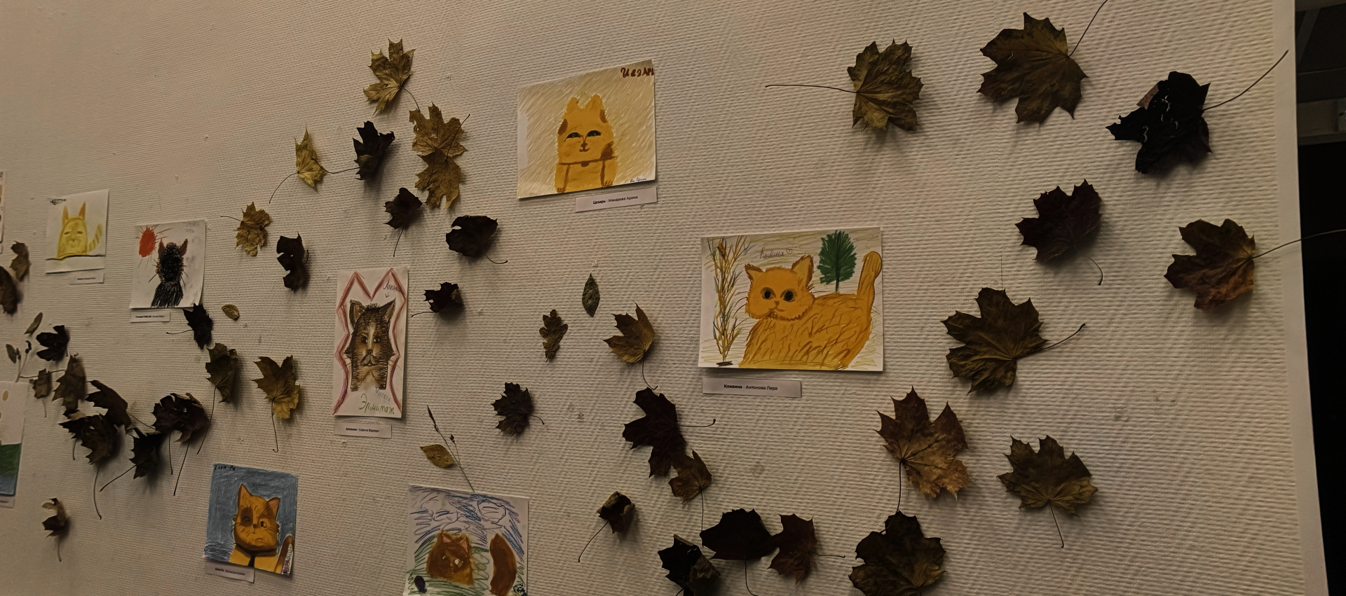 В Технопарке института философии человека открылась выставка детского творчества, посвященная Эрмитажным котам